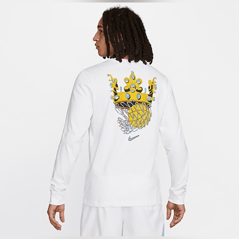 Nike LeBron James Strive For Greatnes Long Sleeve Shirt White Size L